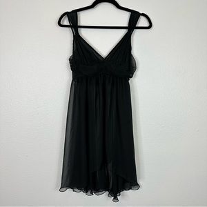 Victoria's Secret Black Sheer Chiffon Chemise Slip
